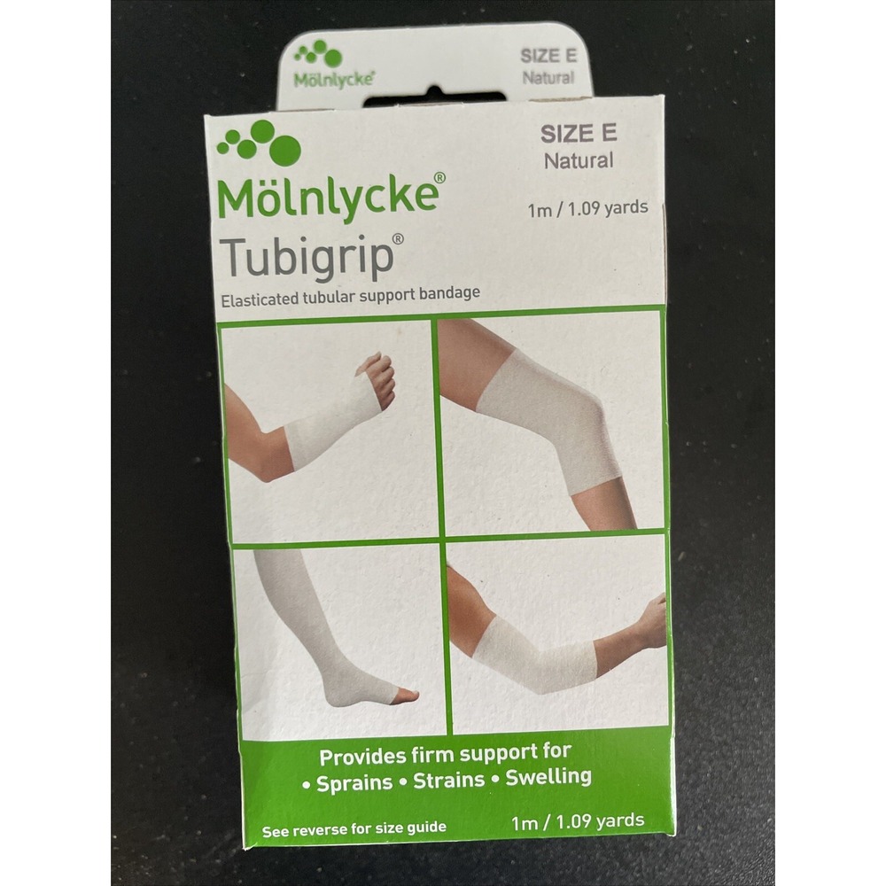 Molnlycke #1528 Tubigrip Elastic Tubular Support Bandage Size E Natural 1M / 1YD